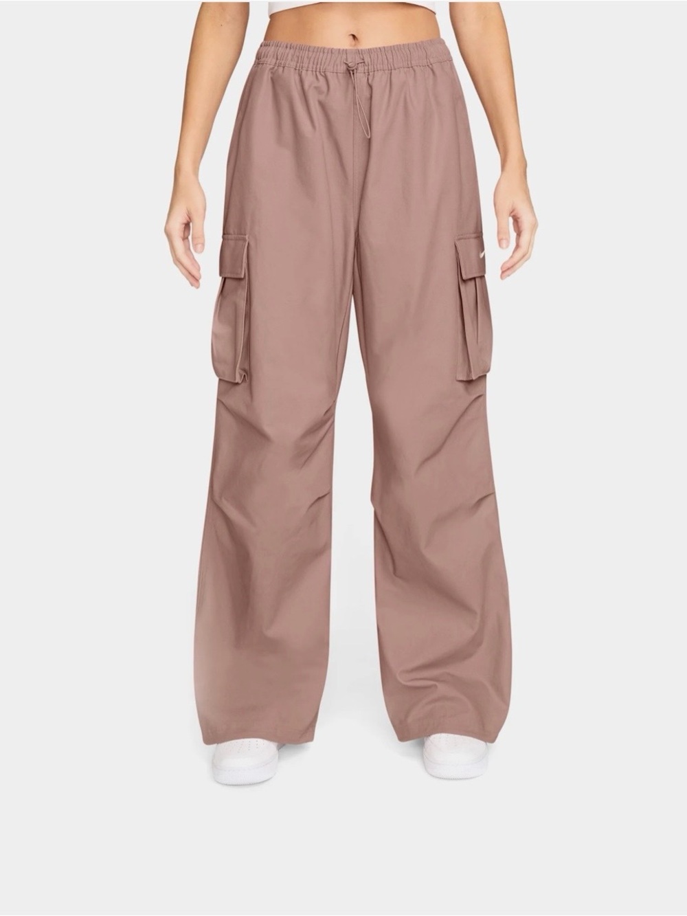 Nike Wide Leg Cargo Pants Mauve Brown